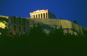 Der Parthenon auf der Akropolis in Athen