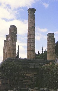 Der Apollon-Tempel in Delphi